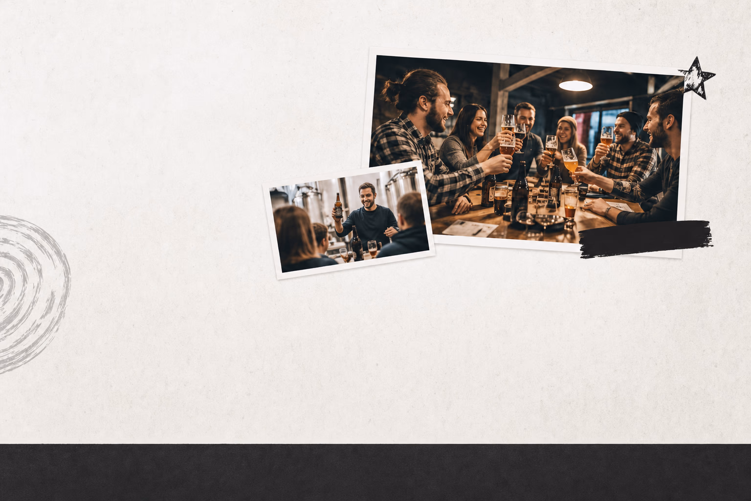 Bierverkostung Testimonials mit Fotos und Bewertungskarten